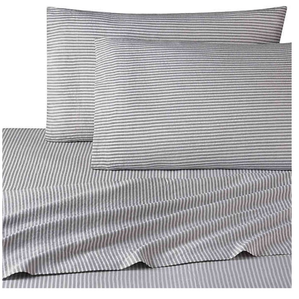 UGG Devon 200tc full Sheet Set in Charcoal Stripe